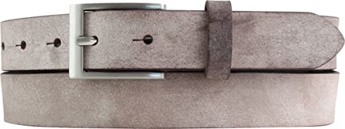 BELTINGER Herren-Gürtel aus weichem Vollrindleder Vintage-Look 3 cm | Leder-Gürtel für Herren 30mm | Schmaler Gürtel Used-Look | Braun 95cm von BELTINGER