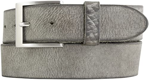 BELTINGER Herren-Gürtel aus weichem Vollrindleder Vintage-Look 4 cm | Jeans-Gürtel für Herren 40mm | Ledergürtel Used-Look | Dunkelgrau 110cm von BELTINGER
