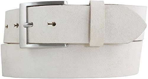 BELTINGER Herren-Gürtel aus weichem Vollrindleder Vintage-Look 4 cm | Jeans-Gürtel für Herren 40mm | Ledergürtel Used-Look | Mist 100cm von BELTINGER