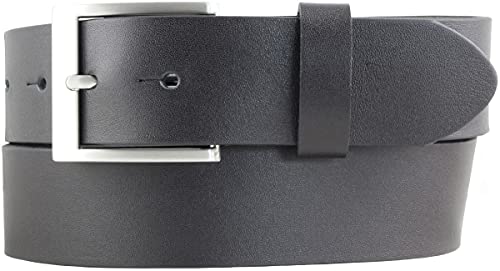 BELTINGER Hochwertiger Überlängen-Gürtel aus Vollrindleder 4 cm | 120-180 cm Ledergürtel für Herren 40mm | Herren-Gürtel in Übergrößen | Schwarz 160cm von BELTINGER