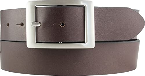 BELTINGER Hochwertiger Überlängen-Gürtel aus Vollrindleder mit Doppel-Schließe 4 cm | 120-180 cm Ledergürtel für Herren 40mm | Herren-Gürtel in Übergrößen | Braun 150cm von BELTINGER