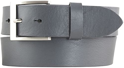 BELTINGER Jeans-Gürtel aus Vollrindleder 4 cm | Hochwertiger Leder-Gürtel für Herren 40mm | Herren-Gürtel made in Italy | Dunkelgrau 105cm von BELTINGER