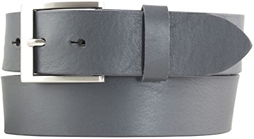 BELTINGER Jeans-Gürtel aus Vollrindleder 4 cm | Hochwertiger Leder-Gürtel für Herren 40mm | Herren-Gürtel made in Italy | Dunkelgrau 80cm von BELTINGER