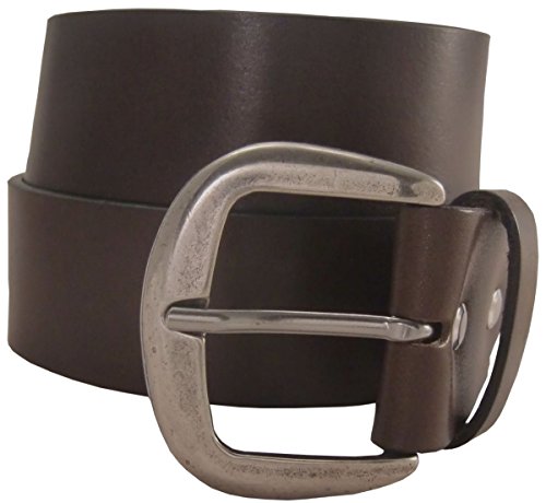 BELTINGER Jeansgürtel aus Vollrindleder 4,5 cm | Breiter Ledergürtel für Damen Herren 45mm | Leder-Gürtel aus echtem Leder | Braun 80cm von BELTINGER