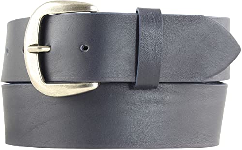 BELTINGER Jeansgürtel aus Vollrindleder 4,5 cm | Breiter Ledergürtel für Damen Herren 45mm | Leder-Gürtel aus echtem Leder | Marine 80cm von BELTINGER