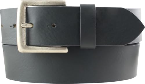 BELTINGER Jeansgürtel aus Vollrindleder 4,5 cm | Leder-Gürtel für Herren 45mm | Breiter Herren-Gürtel aus echtem Leder | Dunkelgrau 110cm von BELTINGER