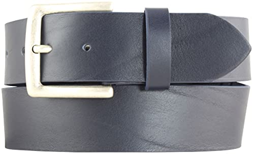 BELTINGER Jeansgürtel aus Vollrindleder 4,5 cm | Leder-Gürtel für Herren 45mm | Breiter Herren-Gürtel aus echtem Leder | Marine 115cm von BELTINGER