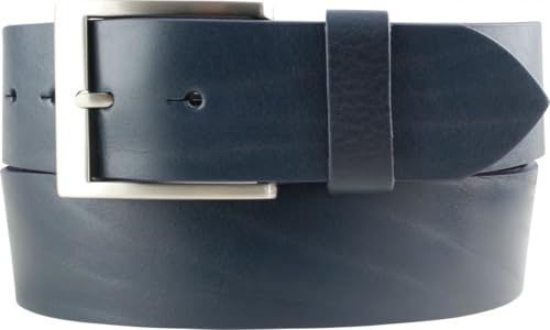 BELTINGER Jeansgürtel aus Vollrindleder 4,5 cm | Leder-Gürtel für Herren 45mm | Breiter Herren-Gürtel aus echtem Leder | Marine 115cm von BELTINGER