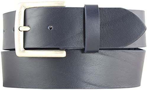 BELTINGER Jeansgürtel aus Vollrindleder 4,5 cm | Leder-Gürtel für Herren 45mm | Breiter Herren-Gürtel aus echtem Leder | Marine 95cm von BELTINGER