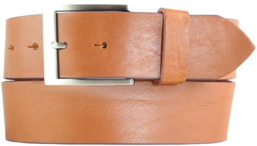 BELTINGER Jeansgürtel aus Vollrindleder 4,5 cm | Leder-Gürtel für Herren 45mm | Breiter Herren-Gürtel aus echtem Leder | Tabac 95cm von BELTINGER