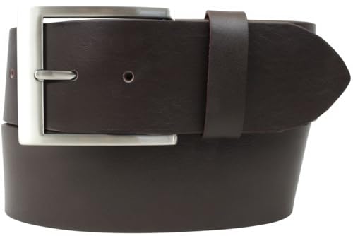 BELTINGER Jeansgürtel aus Vollrindleder 5 cm | Leder-Gürtel für Herren 50mm | Breiter Herren-Gürtel aus echtem Leder | Braun 100cm von BELTINGER