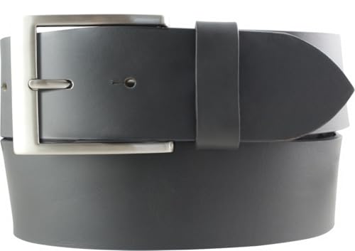 BELTINGER Jeansgürtel aus Vollrindleder 5 cm | Leder-Gürtel für Herren 50mm | Breiter Herren-Gürtel aus echtem Leder | Dunkelgrau 110cm von BELTINGER