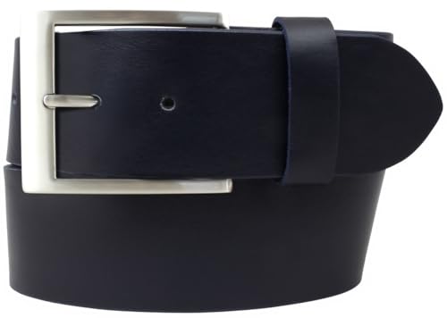 BELTINGER Jeansgürtel aus Vollrindleder 5 cm | Leder-Gürtel für Herren 50mm | Breiter Herren-Gürtel aus echtem Leder | Marine 95cm von BELTINGER