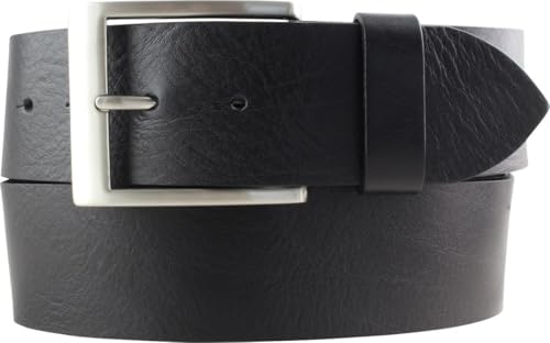 BELTINGER Jeansgürtel aus Vollrindleder 5 cm | Leder-Gürtel für Herren 50mm | Breiter Herren-Gürtel aus echtem Leder | Schwarz 120cm von BELTINGER