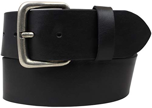 BELTINGER Jeansgürtel aus Vollrindleder 5 cm | Leder-Gürtel für Herren 50mm | Breiter Herren-Gürtel aus echtem Leder | Schwarz 95cm von BELTINGER