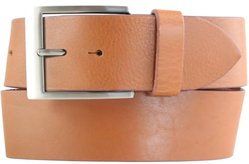 BELTINGER Jeansgürtel aus Vollrindleder 5 cm | Leder-Gürtel für Herren 50mm | Breiter Herren-Gürtel aus echtem Leder | Tabac 115cm von BELTINGER