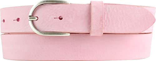 BELTINGER Kinder-Gürtel aus weichem Vollrindleder Vintage-Look 3 cm | Ledergürtel für Mädchen 30mm | Schmaler Gürtel Used-Look | Fuchsia 70cm von BELTINGER