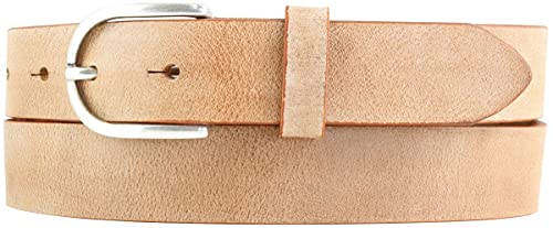 BELTINGER Kinder-Gürtel aus weichem Vollrindleder Vintage-Look 3 cm | Ledergürtel für Mädchen 30mm | Schmaler Gürtel Used-Look | Tabac 65cm von BELTINGER