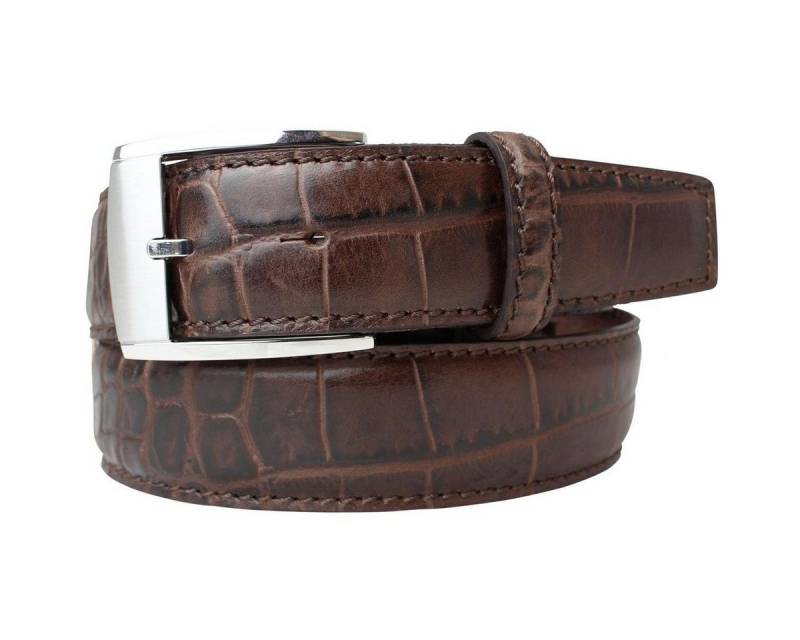 BELTINGER Ledergürtel Anzug-Gürtel mit Krokoprägung 3,5 cm - Leder-Gürtel für Herren 35mm Kr (1-St) von BELTINGER
