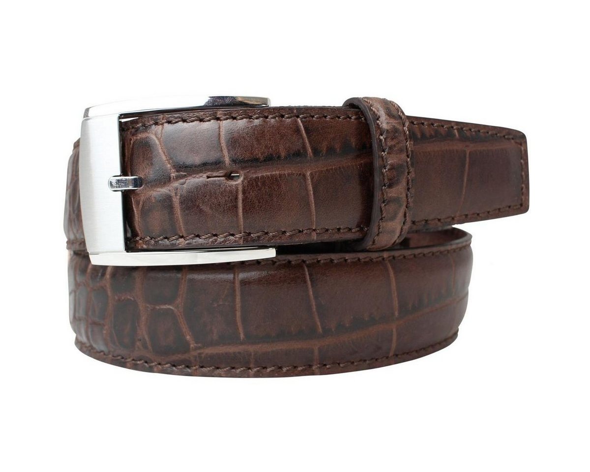 BELTINGER Ledergürtel Anzug-Gürtel mit Krokoprägung 3,5 cm - Leder-Gürtel für Herren 35mm Kr von BELTINGER