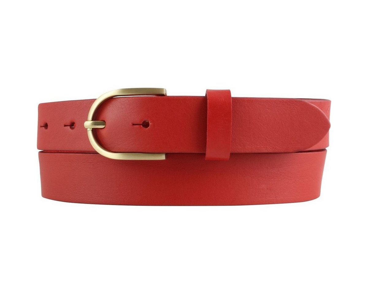 BELTINGER Ledergürtel Damen-Gürtel aus Vollrindleder mit goldener Gürtelschnalle 3 cm - Lede von BELTINGER