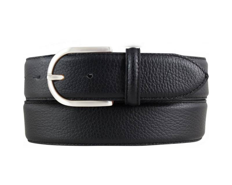 BELTINGER Ledergürtel Damen-Gürtel aus gemasertem Leder mit Steppnaht 4 cm - Hochwertiger Le (1-St) von BELTINGER