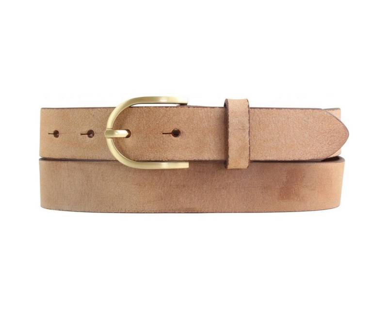 BELTINGER Ledergürtel Damen-Gürtel aus weichem Vollrindleder Vintage-Look 3 cm - Leder-Gürte (1-St) weiches Leder, Gürtelschnalle in Gold Vintage von BELTINGER