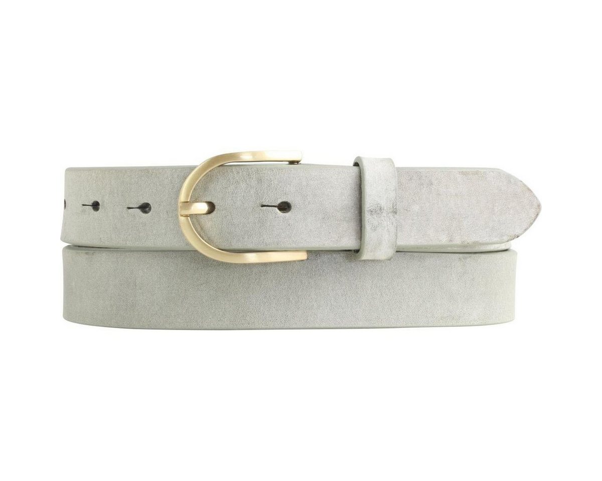 BELTINGER Ledergürtel Damen-Gürtel aus weichem Vollrindleder Vintage-Look 3 cm - Leder-Gürte weiches Leder, Gürtelschnalle in Gold Vintage von BELTINGER