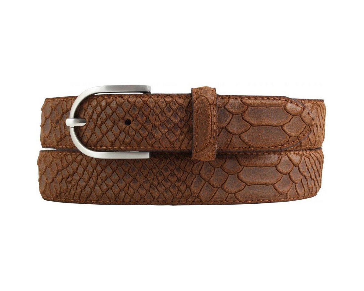 BELTINGER Ledergürtel Damen-Gürtel mit Pythonprägung 3 cm - Leder-Gürtel für Damen 30mm Schl (1-St) von BELTINGER