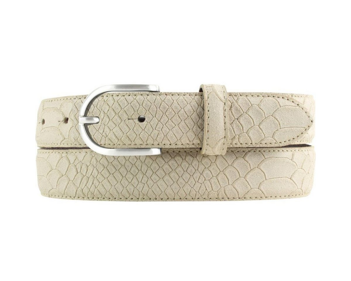 BELTINGER Ledergürtel Damen-Gürtel mit Pythonprägung 3 cm - Leder-Gürtel für Damen 30mm Schl von BELTINGER