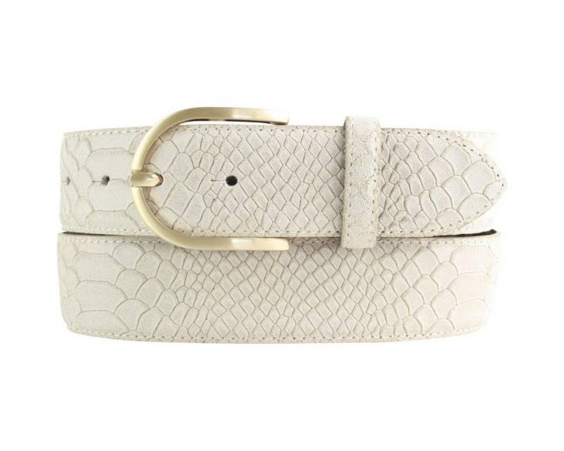 BELTINGER Ledergürtel Damen-Gürtel mit Pythonprägung 4 cm - Leder-Gürtel für Damen 40mm Schl (1-St) von BELTINGER