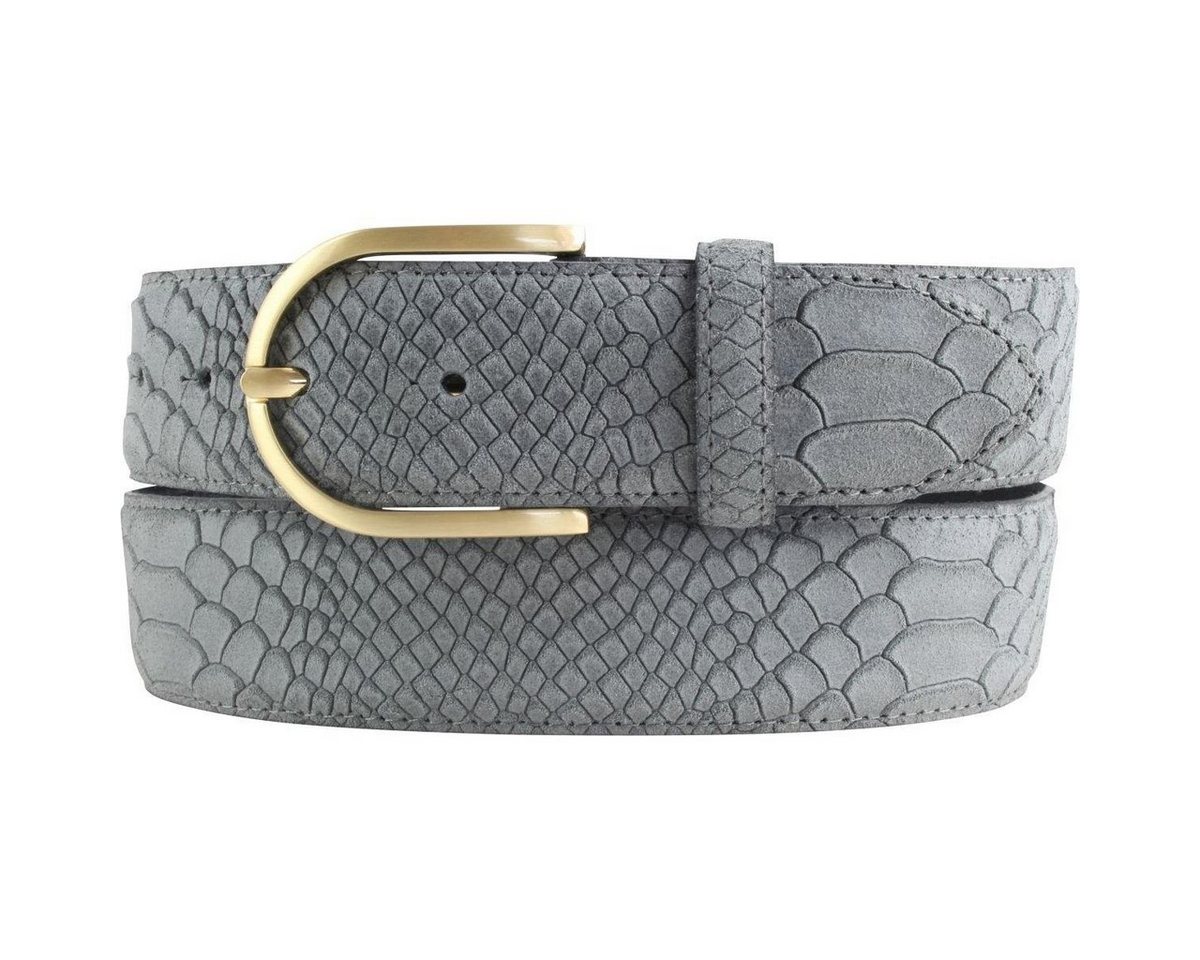 BELTINGER Ledergürtel Damen-Gürtel mit Pythonprägung 4 cm - Leder-Gürtel für Damen 40mm Schl von BELTINGER