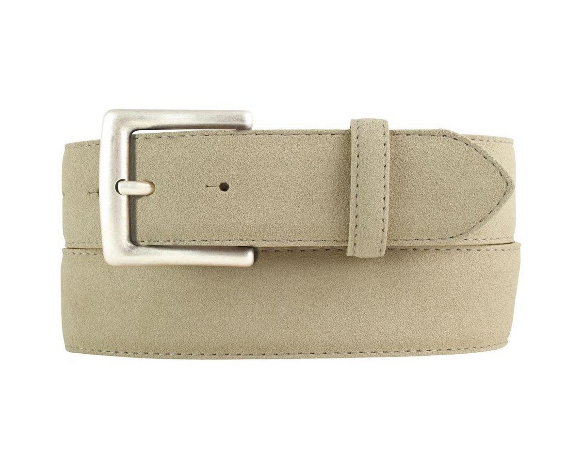 BELTINGER Ledergürtel Gürtel aus Veloursleder mit altsilberner Gürtelschnalle 4 cm - Velour- von BELTINGER