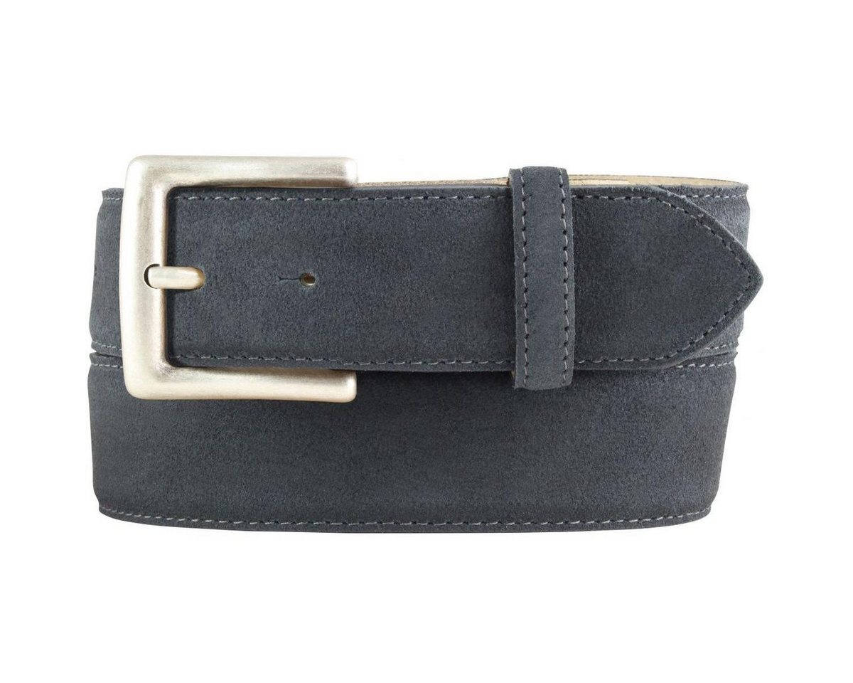 BELTINGER Ledergürtel Gürtel aus Veloursleder mit altsilberner Gürtelschnalle 4 cm - Velour- von BELTINGER