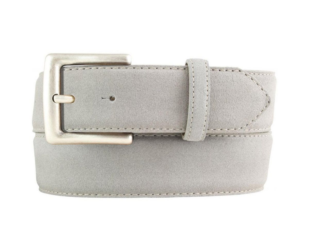 BELTINGER Ledergürtel Gürtel aus Veloursleder mit altsilberner Gürtelschnalle 4 cm - Velour- von BELTINGER