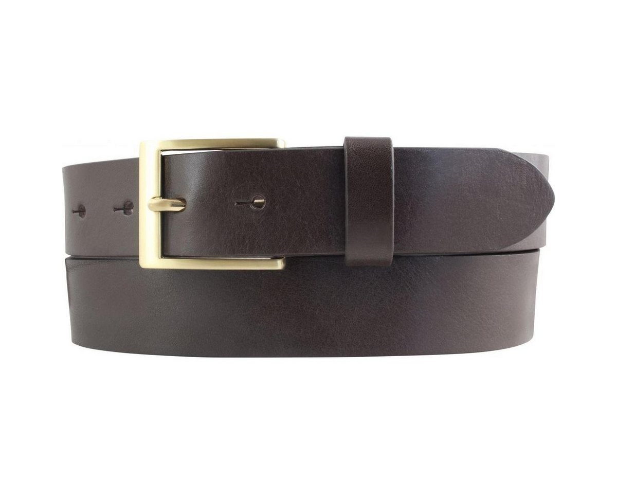 BELTINGER Ledergürtel Gürtel aus Vollrindleder 3,5 cm - Jeans-Gürtel für Herren mit goldener (1-St) von BELTINGER