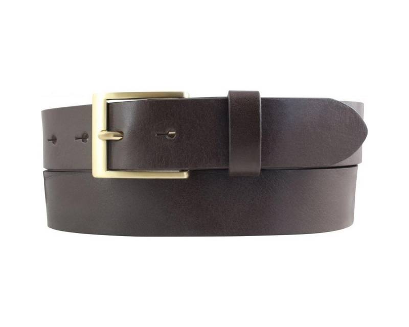 BELTINGER Ledergürtel Gürtel aus Vollrindleder 3,5 cm - Jeans-Gürtel für Herren mit goldener (1-St) von BELTINGER