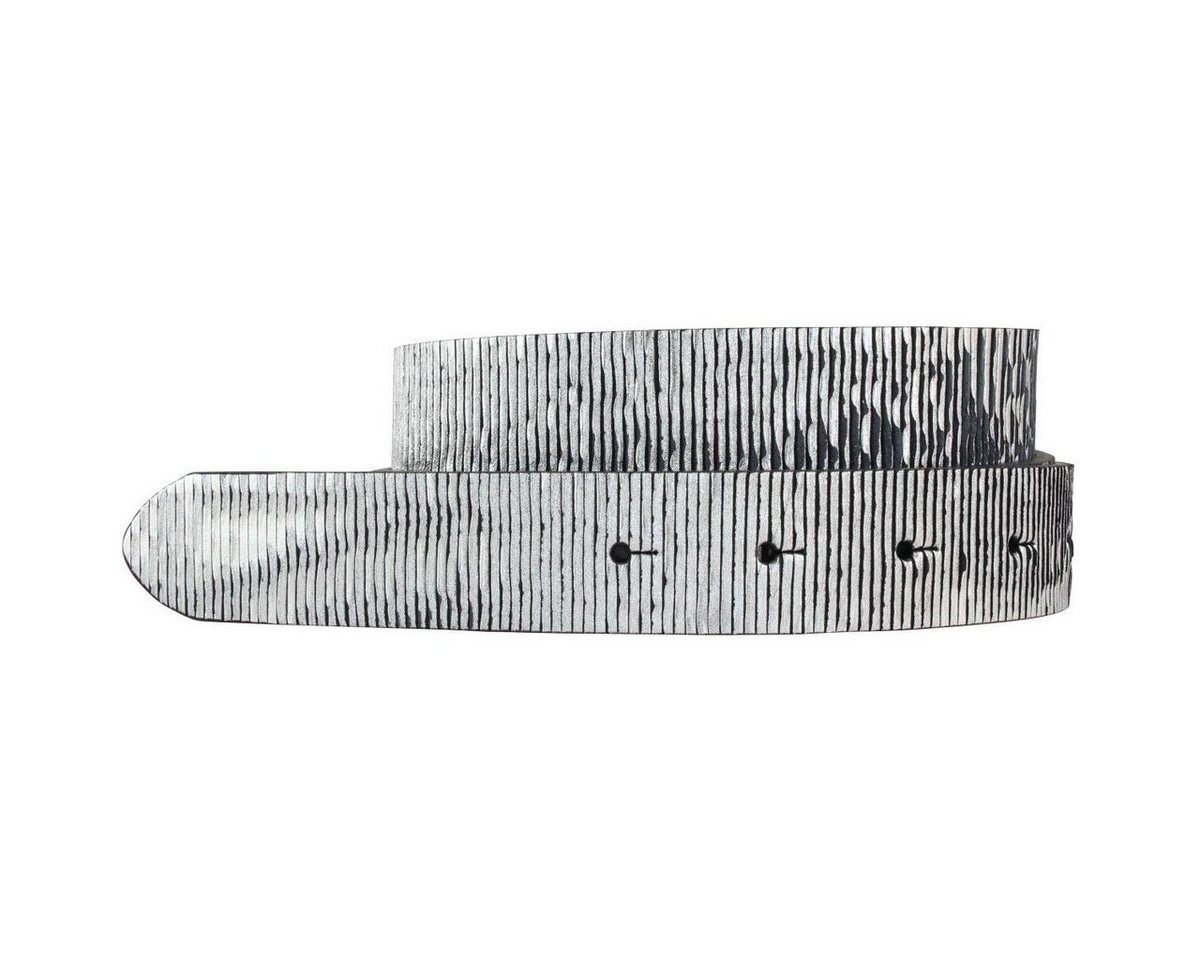 BELTINGER Ledergürtel Gürtel aus Vollrindleder Metall-Optik ohne Schnalle 3,0 cm - Leder-Gür von BELTINGER