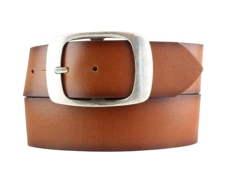 BELTINGER Ledergürtel Gürtel aus Vollrindleder Vintage-Look 5 cm - Jeans-Gürtelmit Doppel-Sc (1-St) von BELTINGER