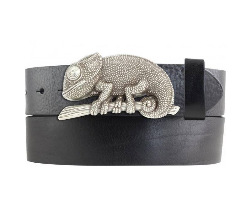 BELTINGER Ledergürtel Gürtel aus Vollrindleder mit Chamäleon-Schließe 4,0 cm - Ledergürtel m (1-St) von BELTINGER