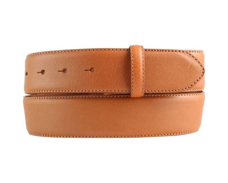 BELTINGER Ledergürtel Gürtel aus Vollrindleder mit Naht 4,0 cm ohne Schnalle - Weicher Leder (1-St) von BELTINGER