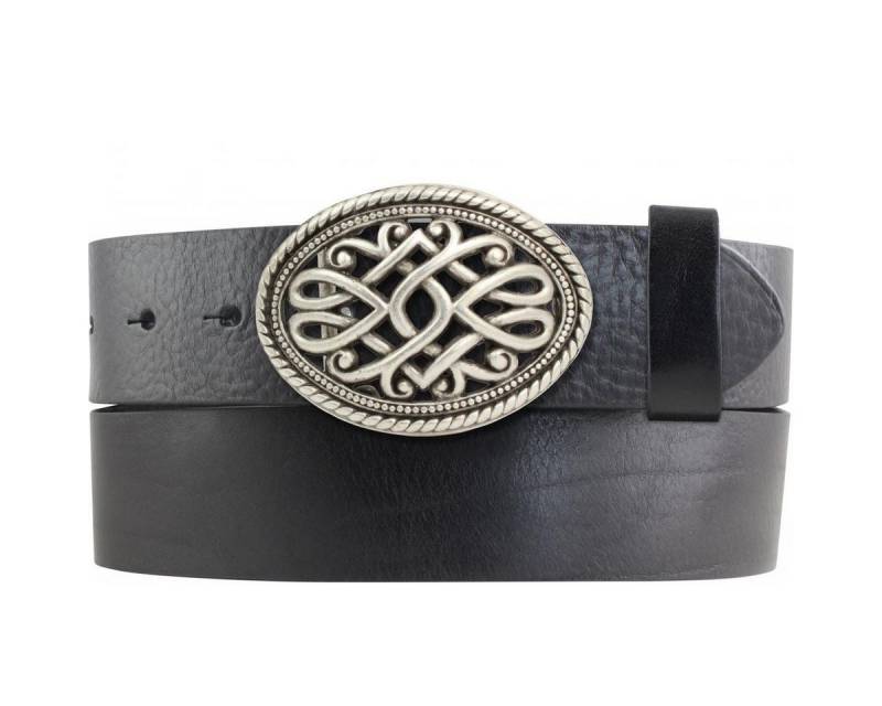 BELTINGER Ledergürtel Gürtel aus Vollrindleder mit Ornament-Schließe 4,0 cm - Ledergürtel mi (1-St) von BELTINGER