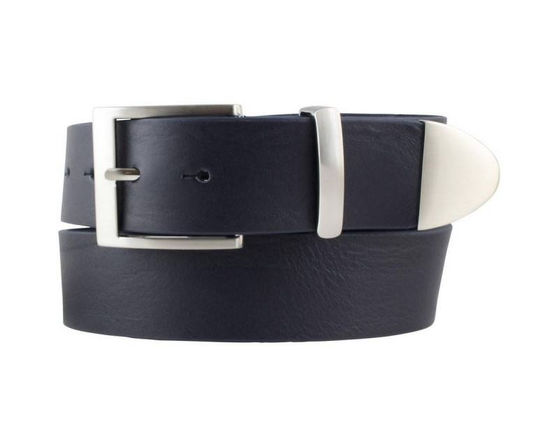 BELTINGER Ledergürtel Gürtel aus Vollrindleder mit Spitze/Schlaufe aus Metall 4 cm - Jeans-G (1-St) von BELTINGER