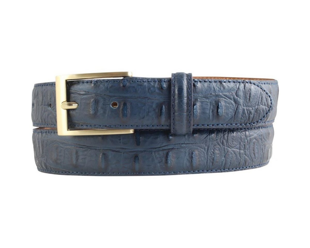 BELTINGER Ledergürtel Gürtel mit Krokoprägung 3 cm - Leder-Gürtel für Herren mit goldener Gü (1-St) von BELTINGER