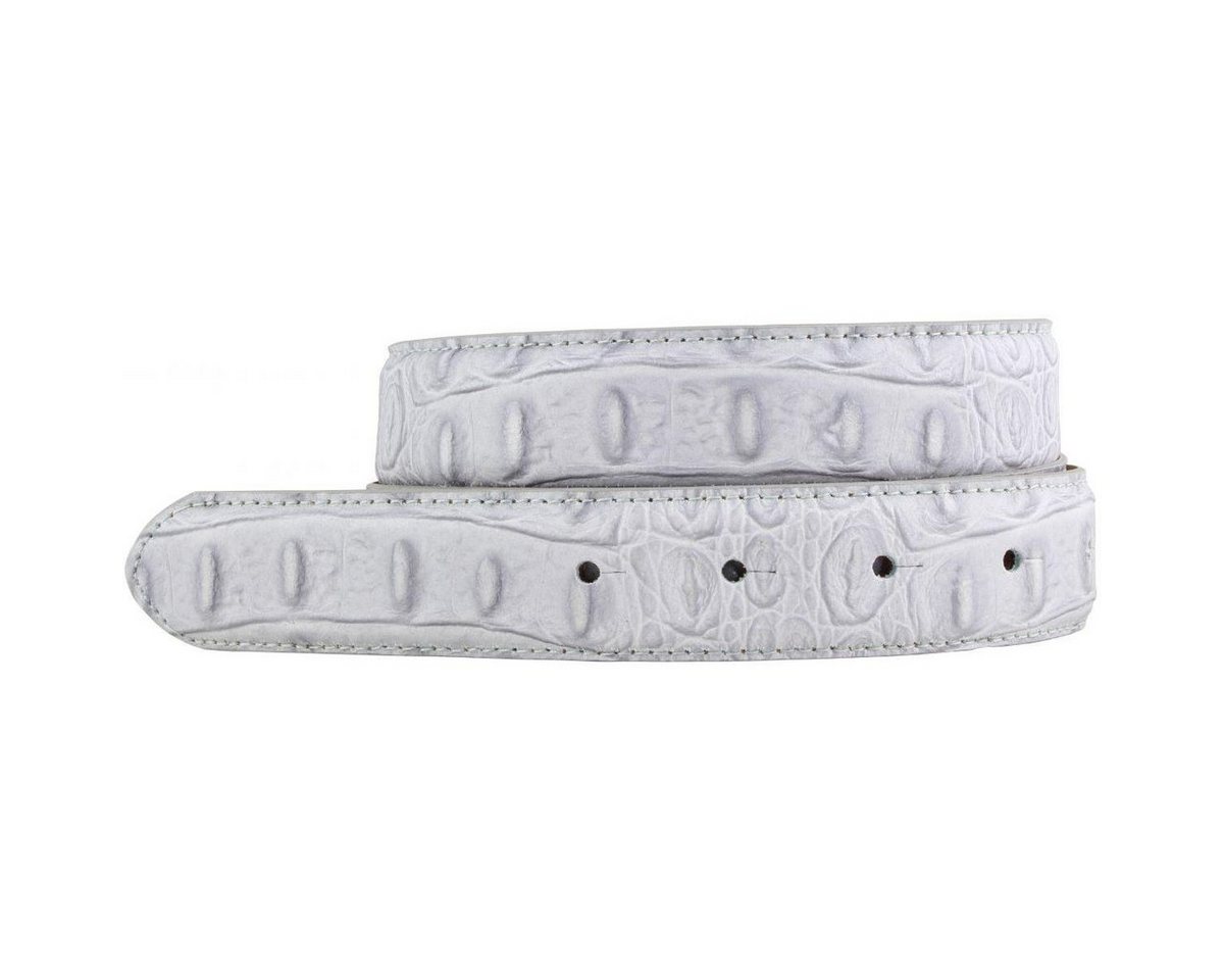 BELTINGER Ledergürtel Gürtel mit Krokoprägung ohne Schnalle 3 cm - Leder-Gürtel für Damen He von BELTINGER