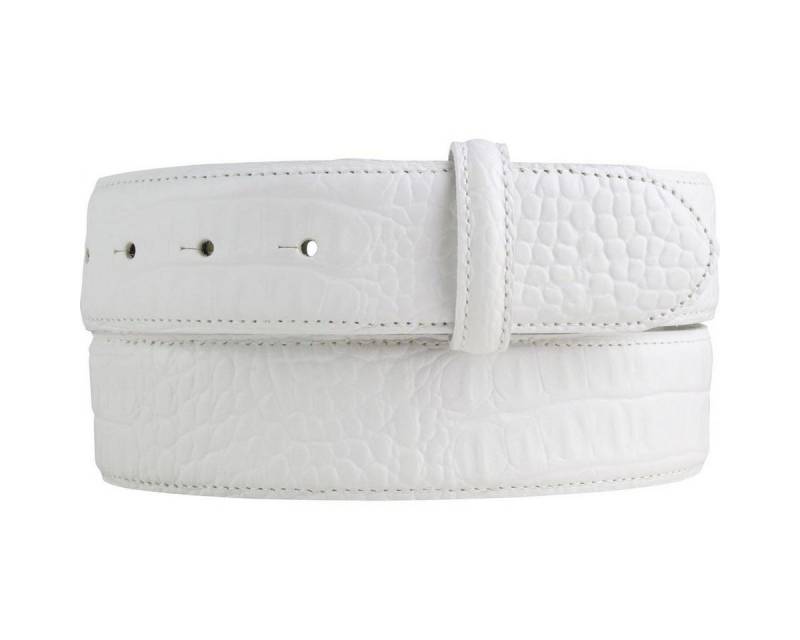 BELTINGER Ledergürtel Gürtel mit Krokoprägung ohne Schnalle 4 cm - Leder-Gürtel für Damen He (1-St) von BELTINGER