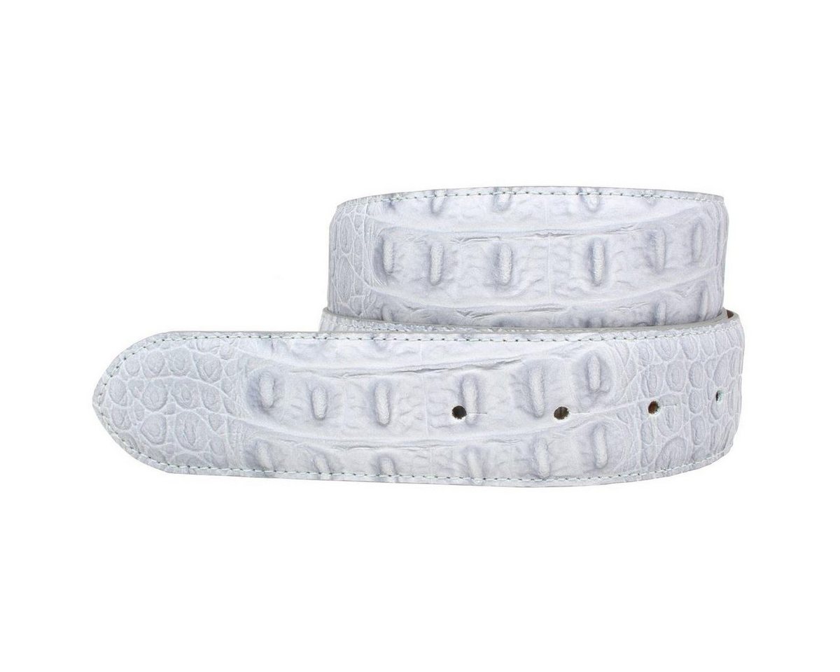 BELTINGER Ledergürtel Gürtel mit Krokoprägung ohne Schnalle 4 cm - Leder-Gürtel für Damen He von BELTINGER