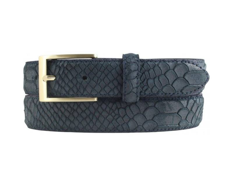 BELTINGER Ledergürtel Gürtel mit Pythonprägung 3 cm - Für Herren 30mm Schlangen-Optik - Schl (1-St) von BELTINGER