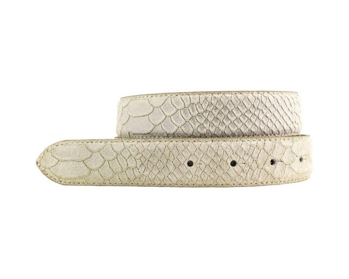 BELTINGER Ledergürtel Gürtel mit Pythonprägung ohne Schnalle 3 cm - Für Damen Herren 30mm Sc von BELTINGER