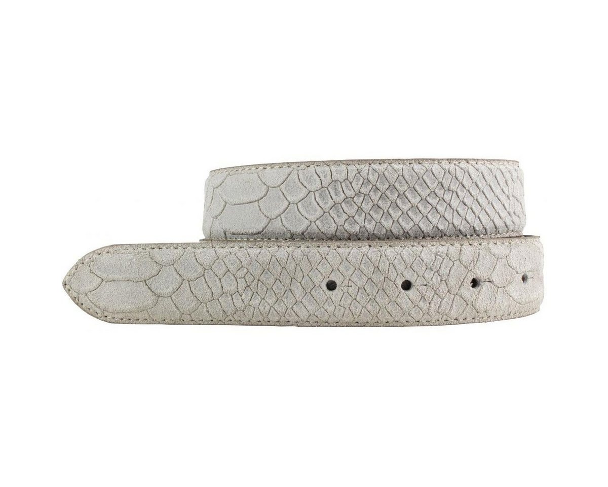 BELTINGER Ledergürtel Gürtel mit Pythonprägung ohne Schnalle 3 cm - Für Damen Herren 30mm Sc von BELTINGER